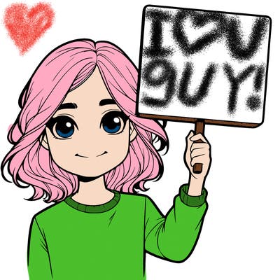 realistic girl holding up a sign