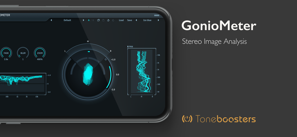 TB GonioMeter - TB GonioMeter 앱 인터페이스가 모바일 장치에서 실시간 스테레오 이미지 및 상관 관계 분석을 표시합니다.