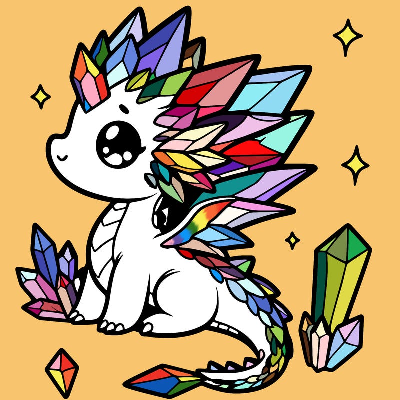little cute crystal dragon