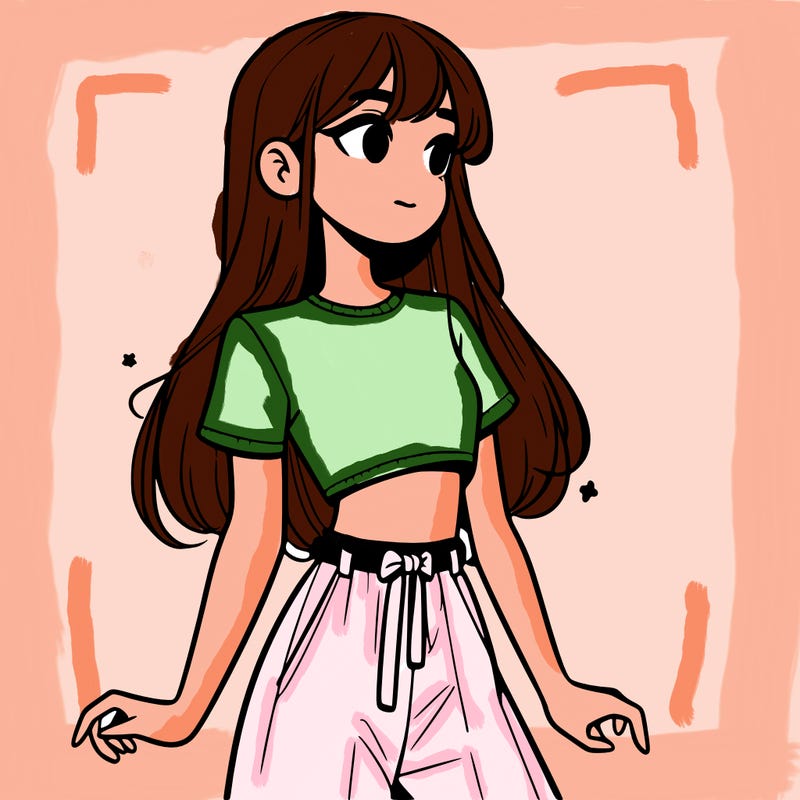 girl in a cute crop top