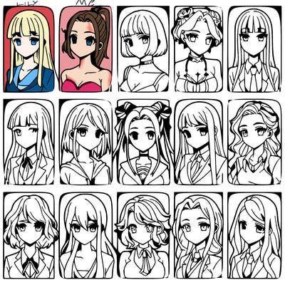 girls that look diffrent anime