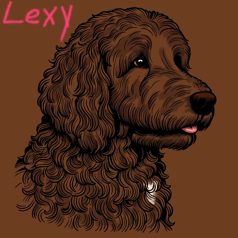 realistic golden doodle
