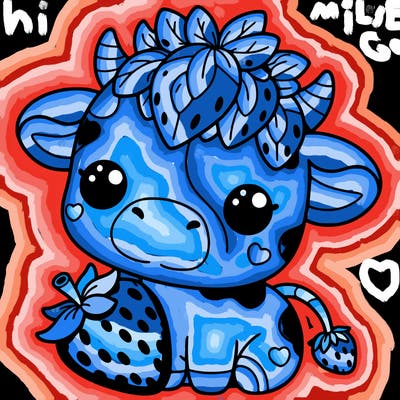 cute strawberry cow