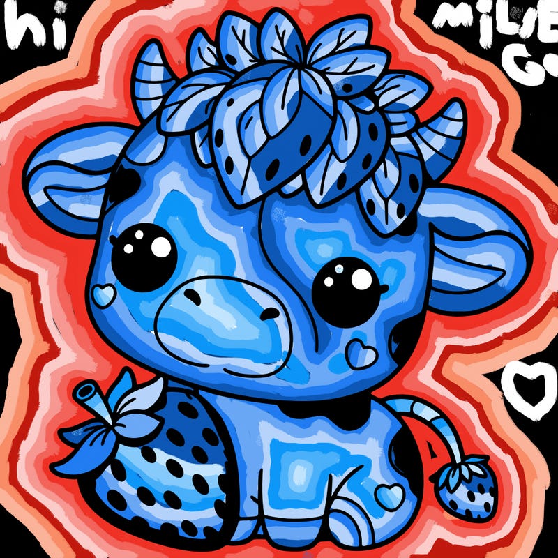 cute strawberry cow