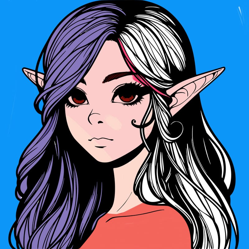 elf girl realistic dark fantasy