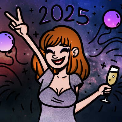 woman celebrating 2025