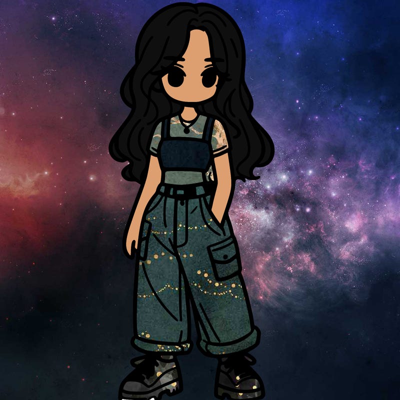 girl in crop top and baggy pants