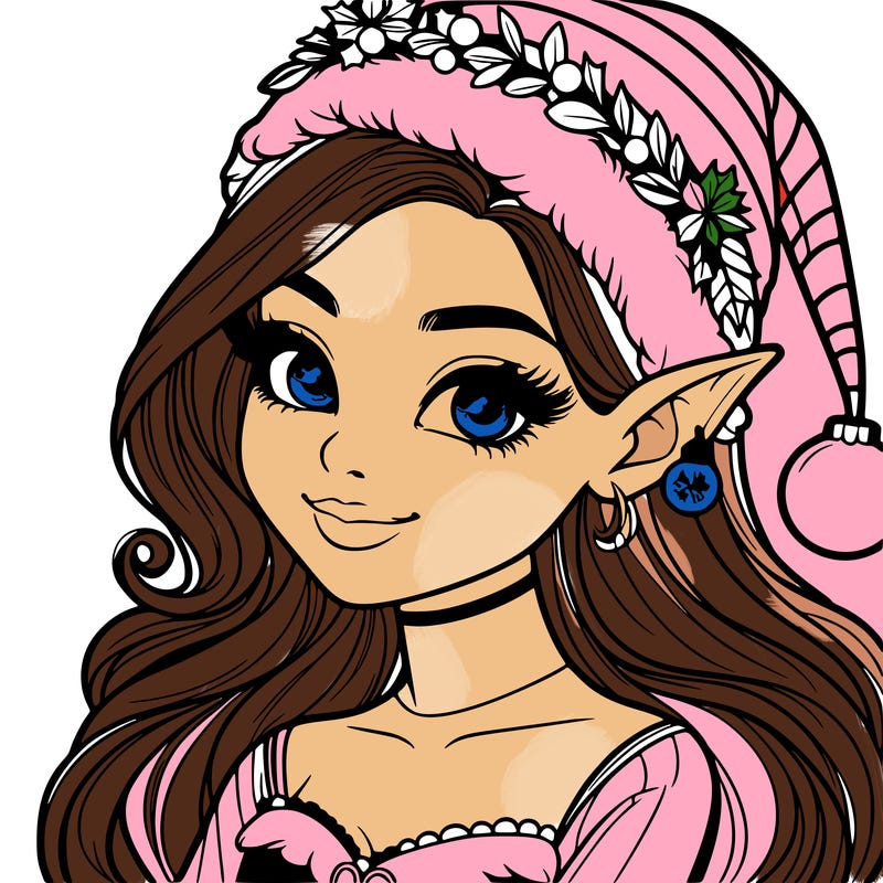 christmas girl elf realistic