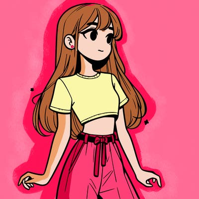 girl in a cute crop top