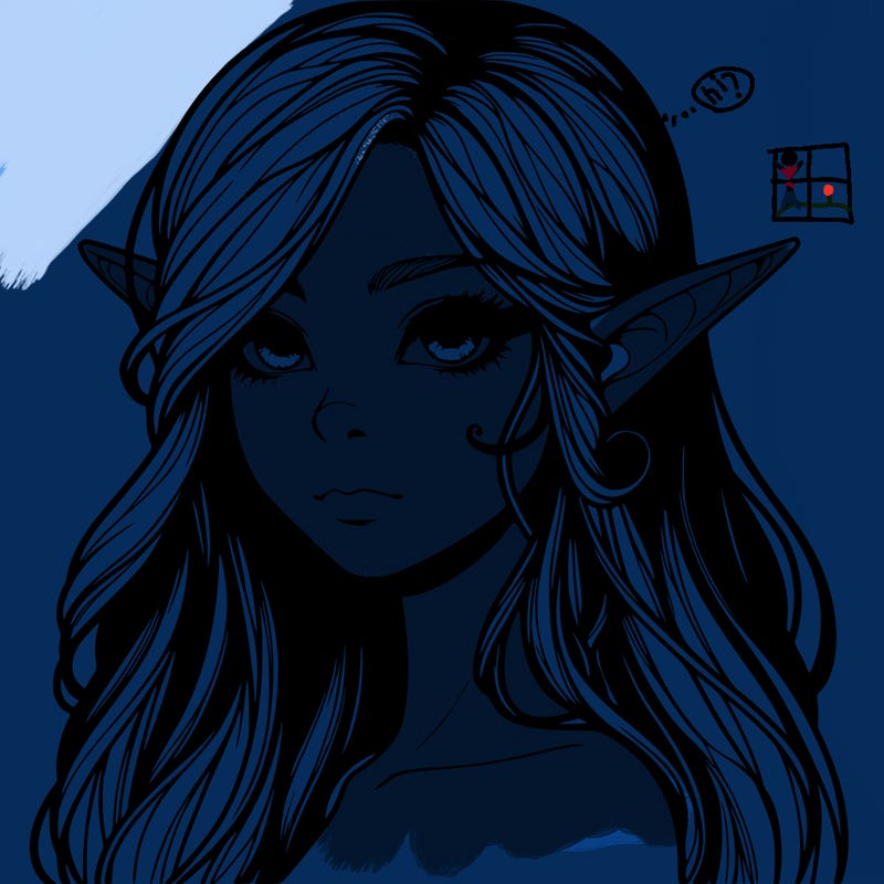 elf girl realistic dark fantasy