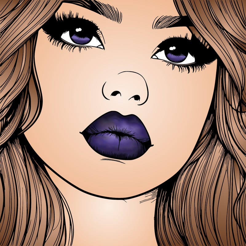 really realistic girl with lips