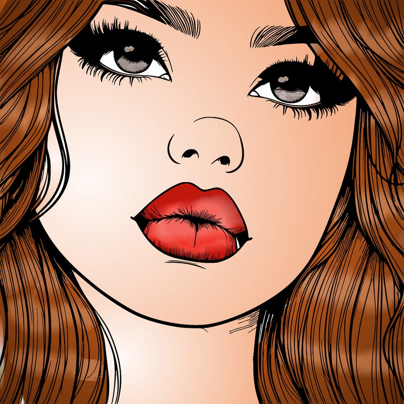 really realistic girl with lips