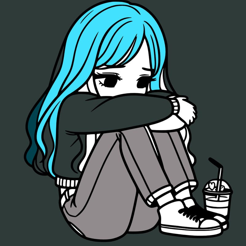 a girl  after a breakup