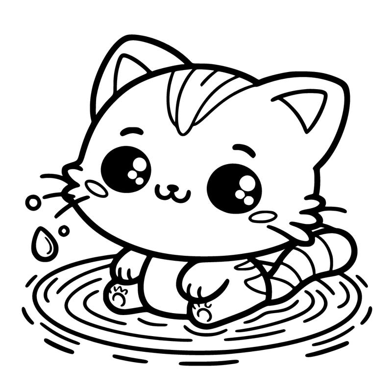 cute water cat