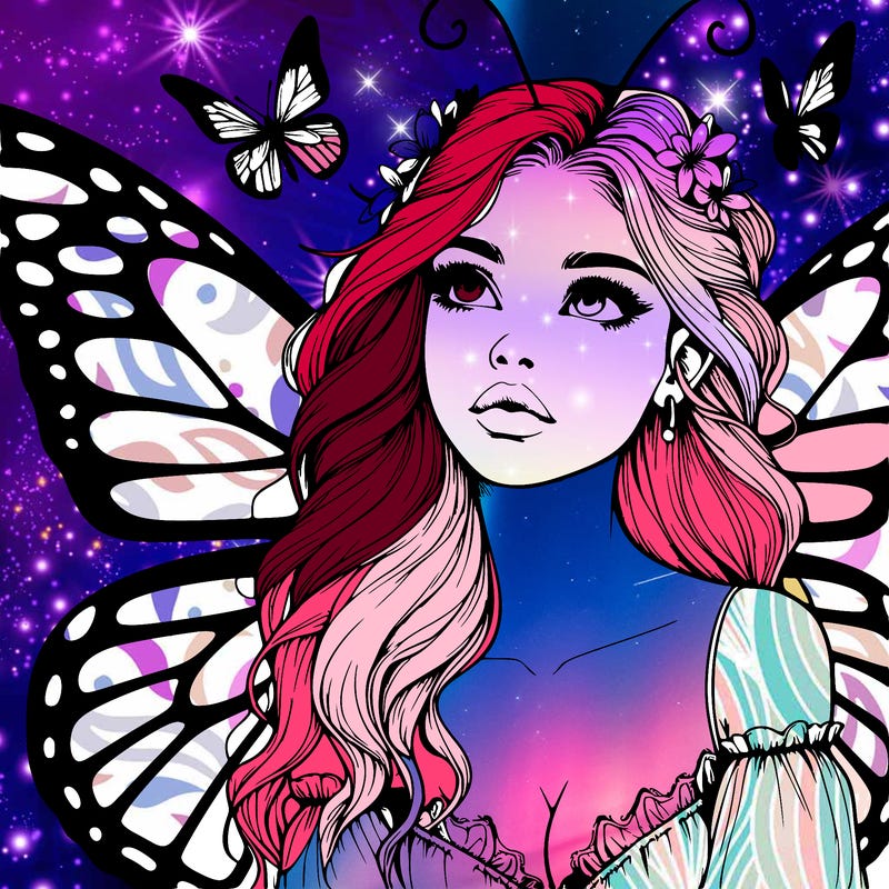 butterfly fairy realistic girl