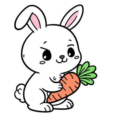 bunny with carrot
