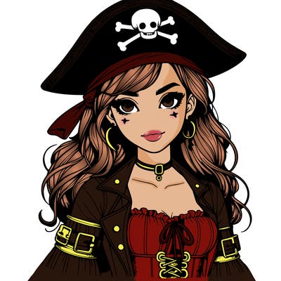 realistic pirate girl