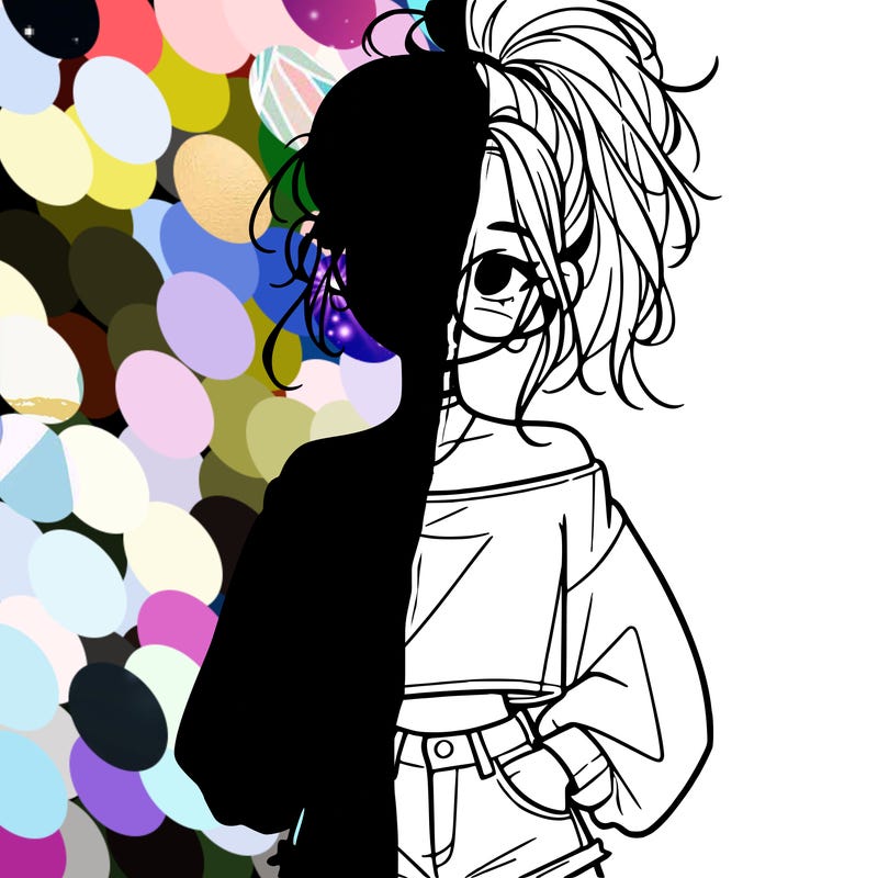 girl with a messy ponytail glasses a baggy crop top and jean shorts