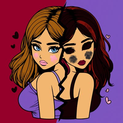 realistic girl split