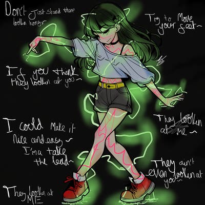 realistic girl danceing