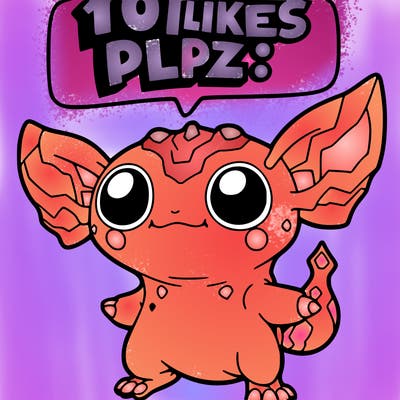 pokémon saying 10 likes plz!