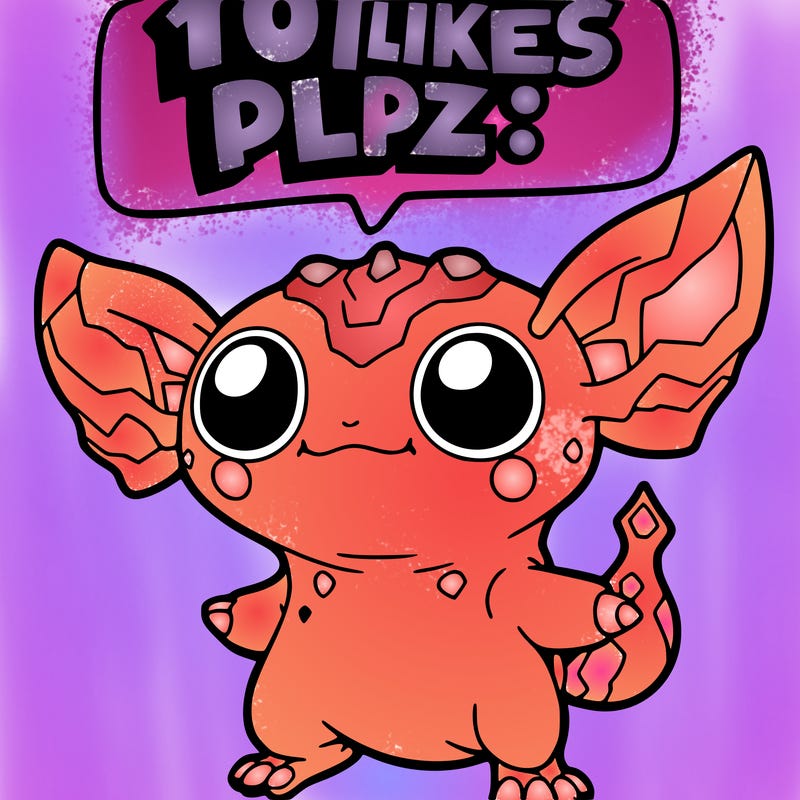 pokémon saying 10 likes plz!