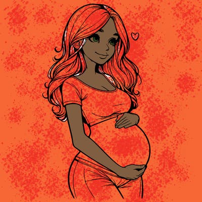 realistic pregnant girl