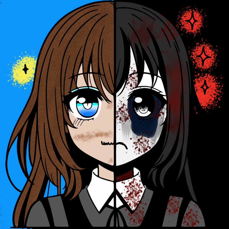 manga girl split