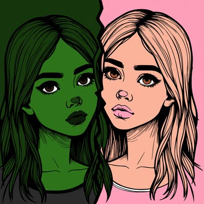 realistic girl split