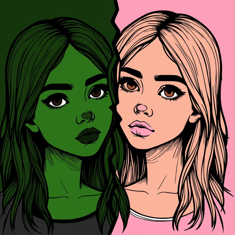 realistic girl split