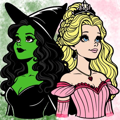 'elphaba and glinda (realistic)