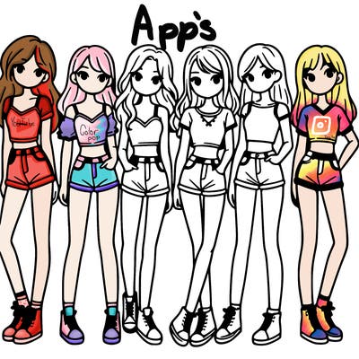 a group of girls wearing crop tops and shorts