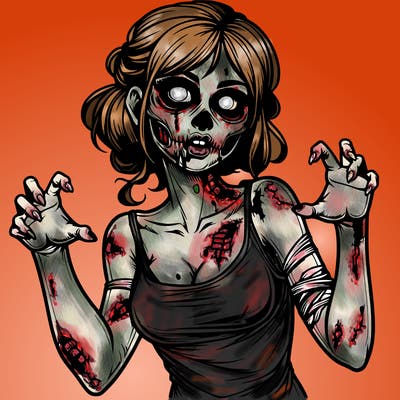 realistic zombie girl