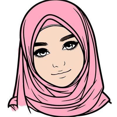 realistic girl with hijap