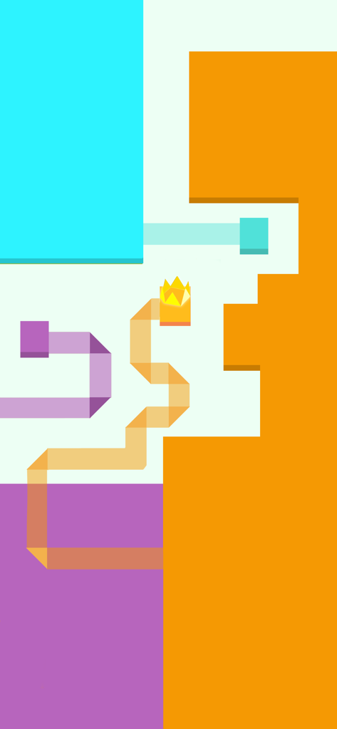 Minimalist colorful gameplay of Paper.io showing players capturing territory with colored lines