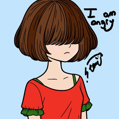 girl with short hair