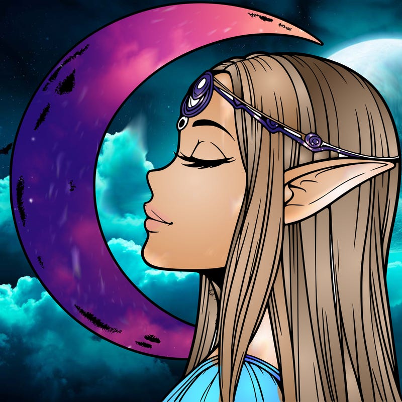 a realistic moon elf