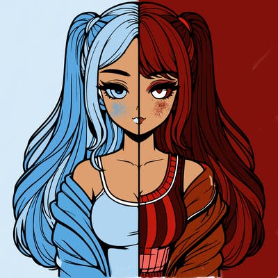 realistic girl split