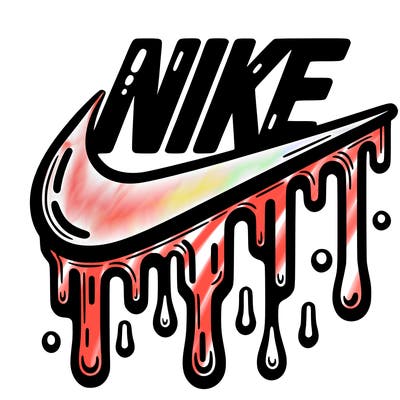 dripping nike logo