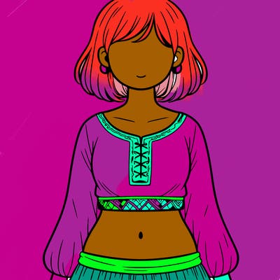 girl with bellyshirt realistic