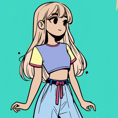 girl in a cute crop top