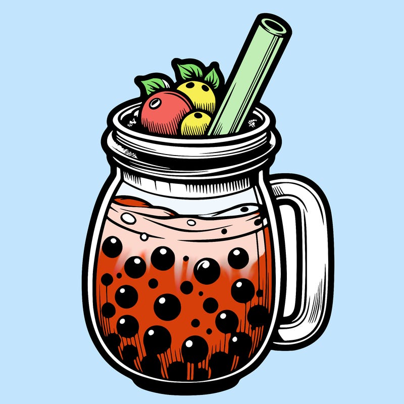 boba tea big realistic