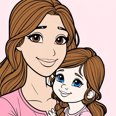 a mother with her daughter is realistic