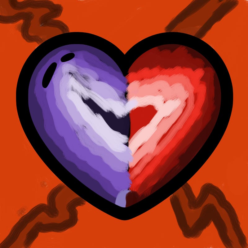a blank heart