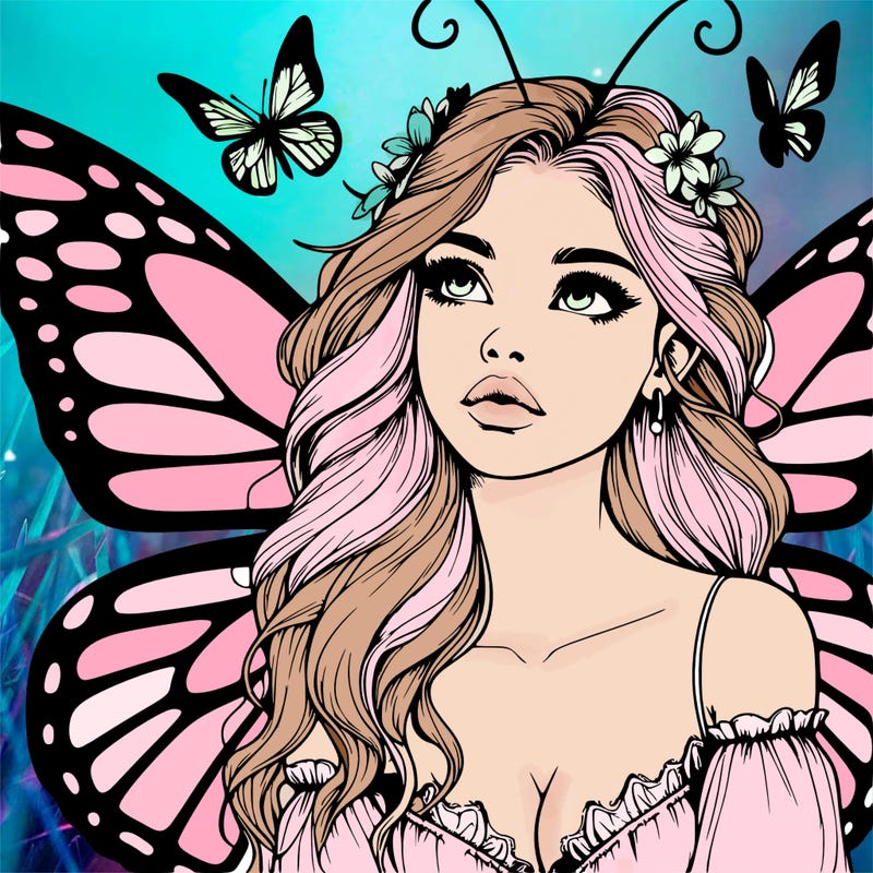 butterfly fairy realistic girl