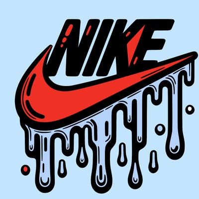 dripping nike logo