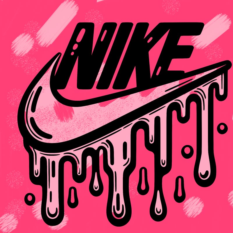 dripping nike logo