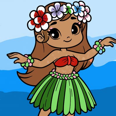 a hula dancer