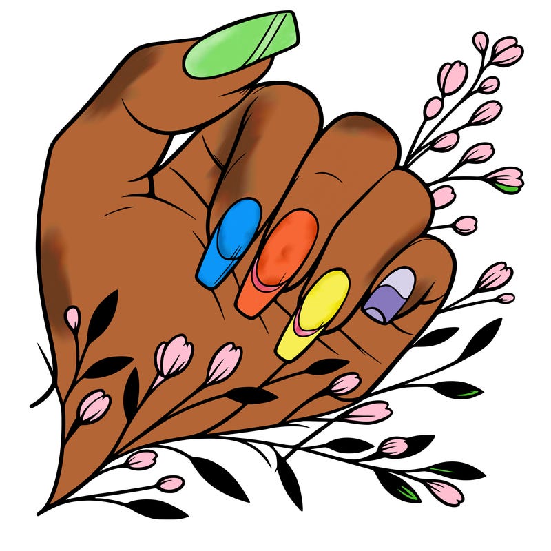 nails with french tip