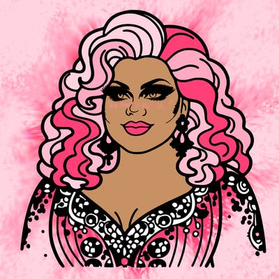realistic plus size drag queen